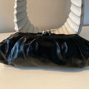 CLUB MONACO CRINKLED PATENT CLUTCH